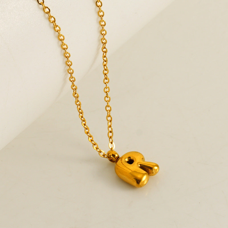 Collar Inicial Mini Dorado Acero