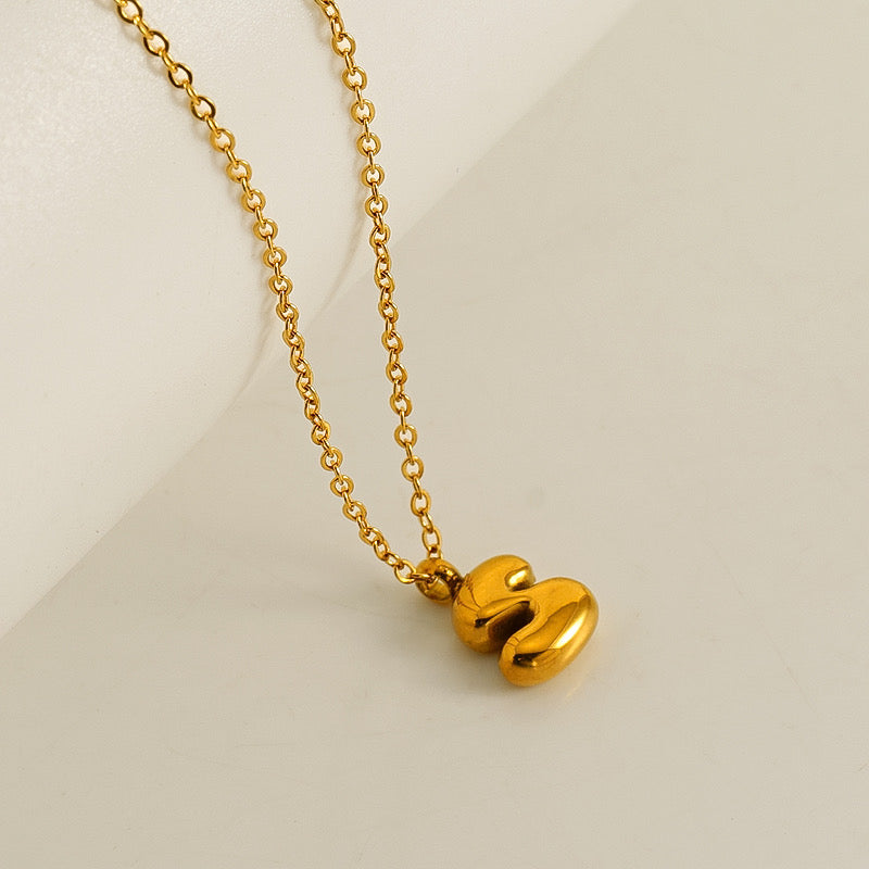 Collar Inicial Mini Dorado Acero