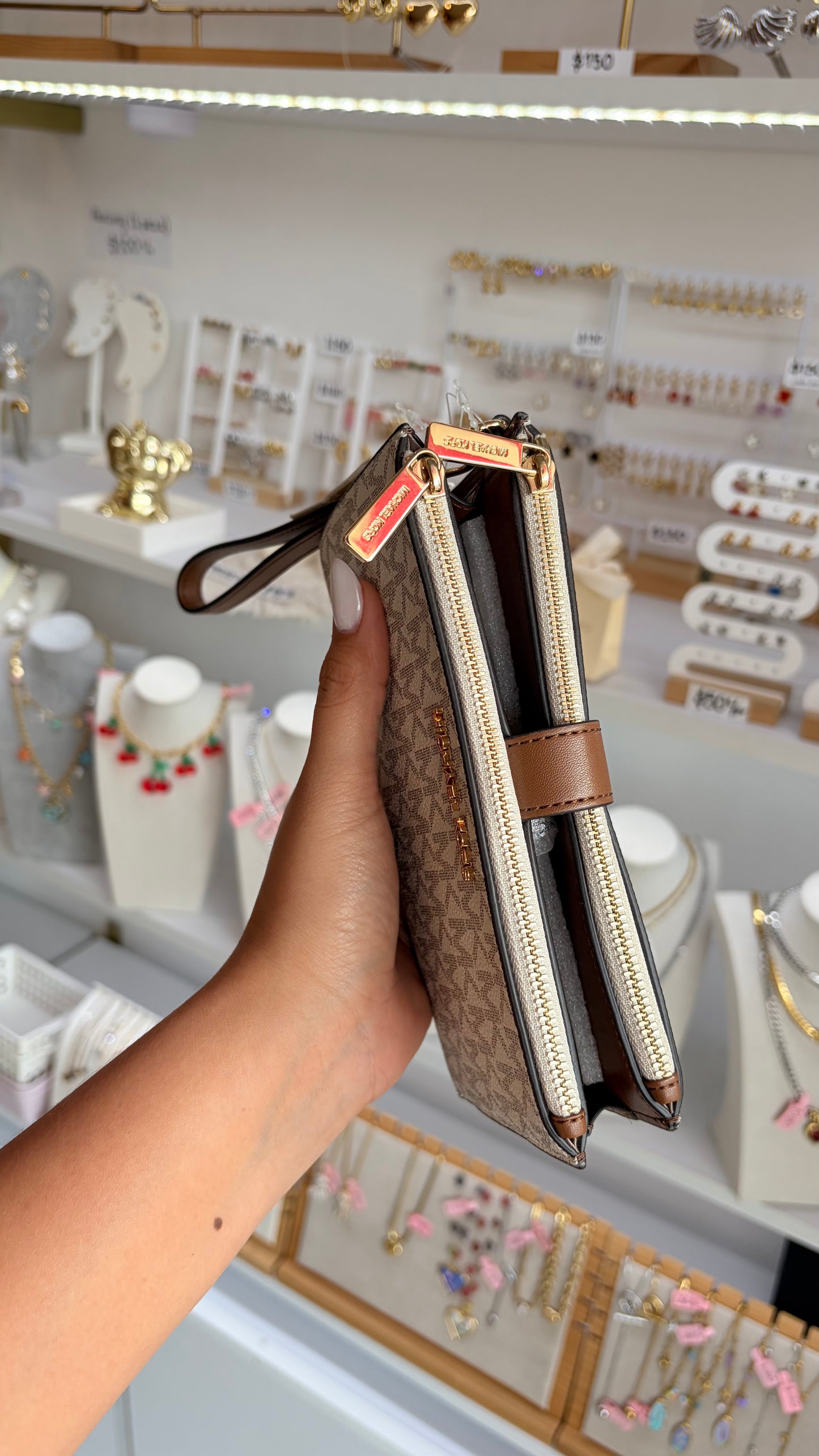 Cartera Dama Marrón Y Vainilla Michael Kors