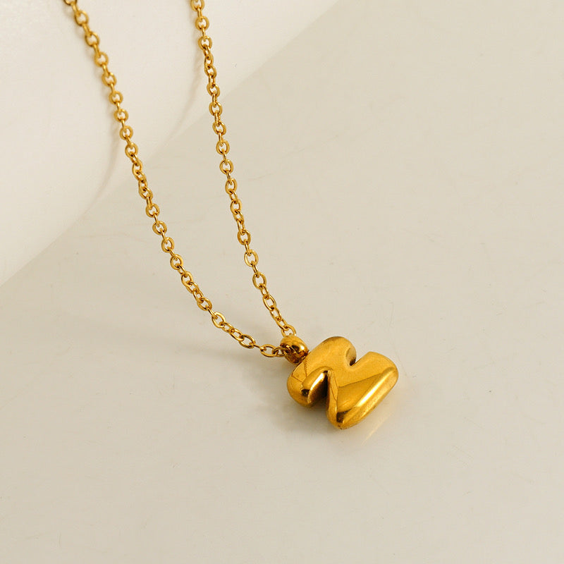 Collar Inicial Mini Dorado Acero