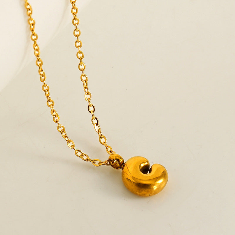 Collar Inicial Mini Dorado Acero