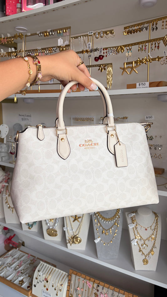 Bolsa Georgia Satchel Blanca Coach