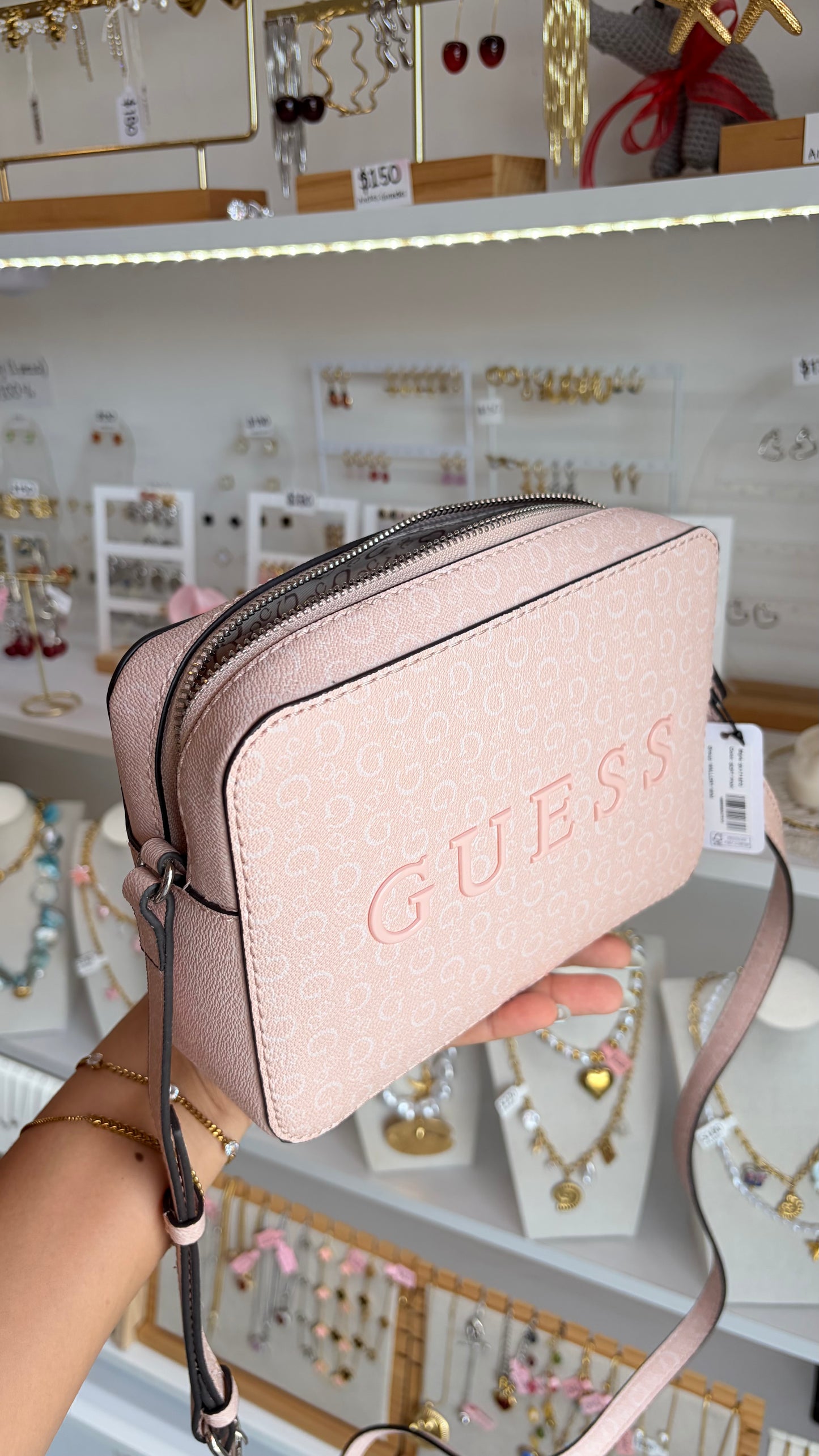 Bolsa Dama Crossbody Rosa Guess