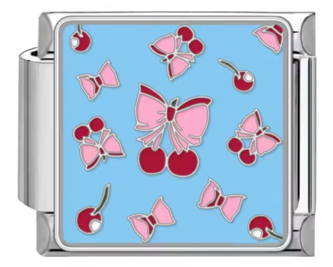 Charm Italiano Cereza Con Azul