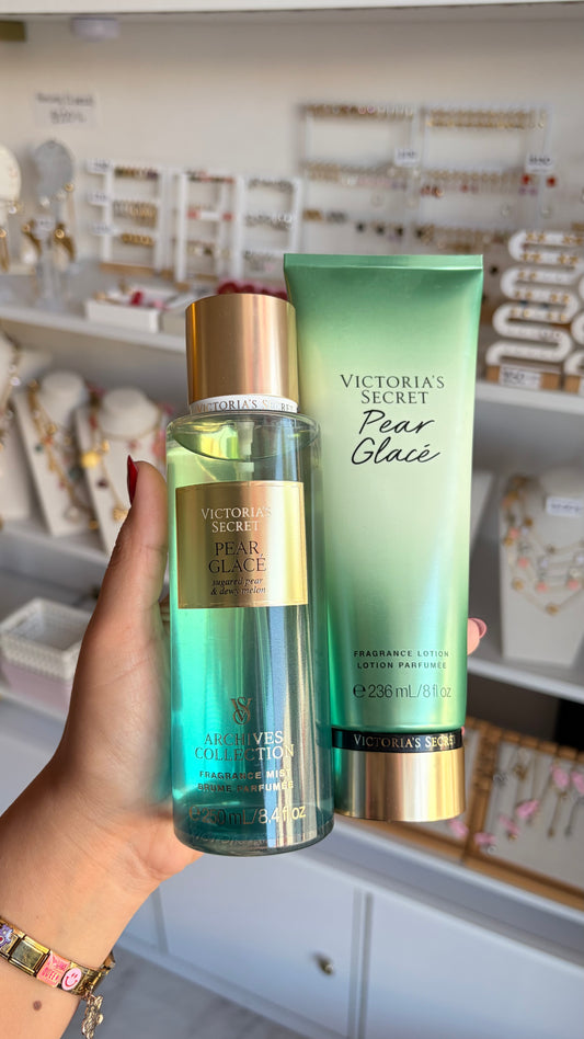 Dúo body mist y crema Pear Glace Victoria’s Secret