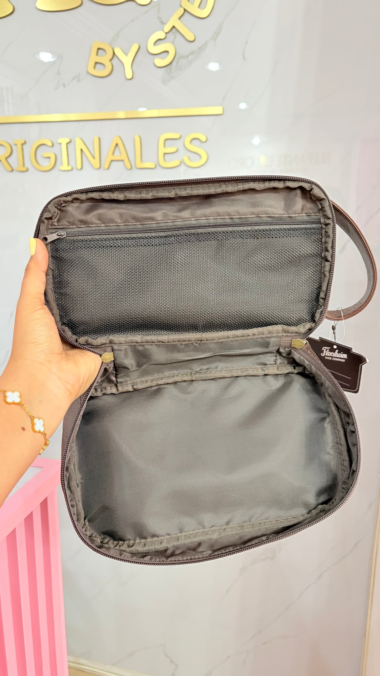 Bolso De Mano Caballero Café Florshein