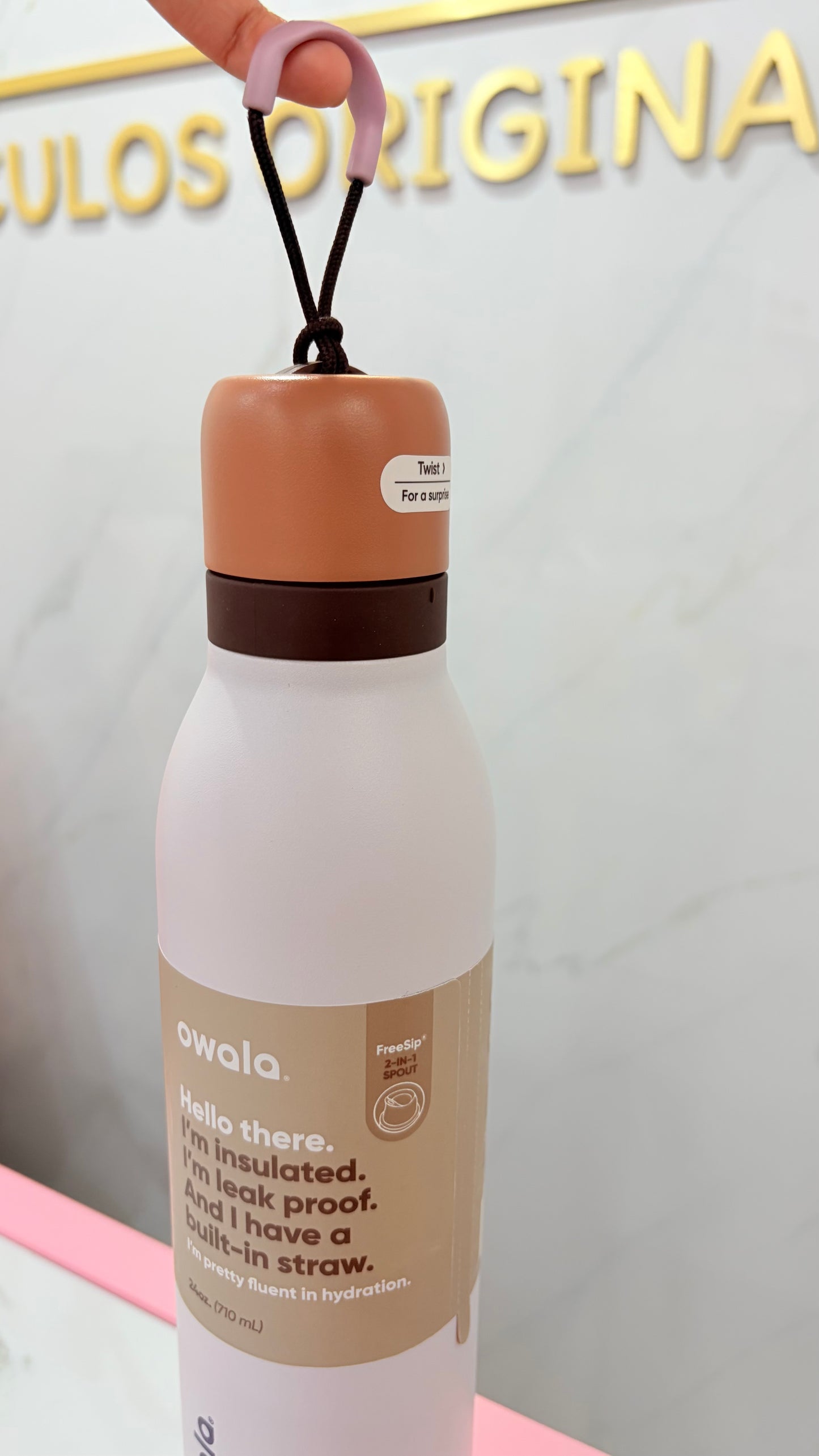 Termo Gris Y Marrón 710ml Owala