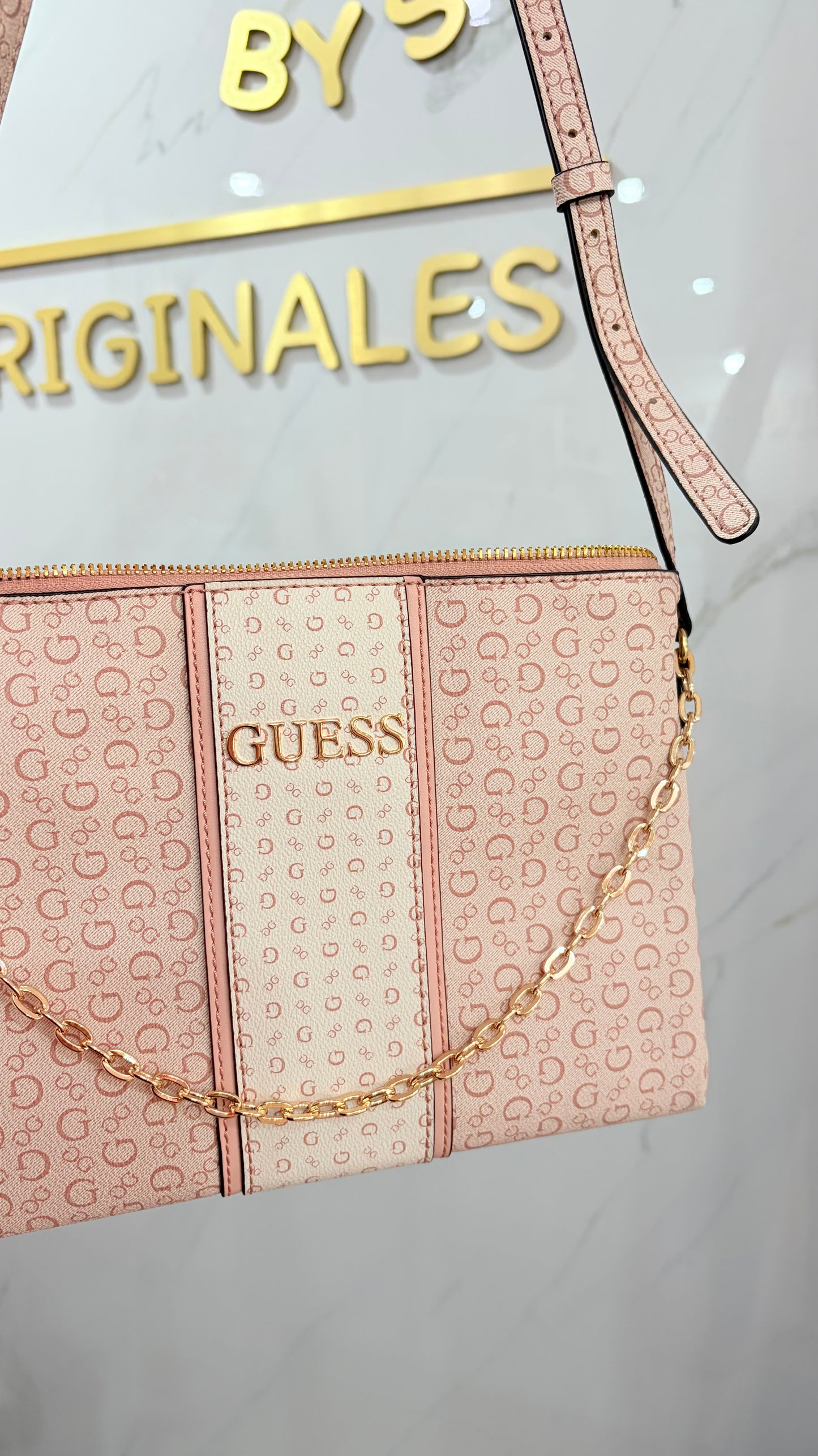 Bolsa Dama Crossbody Rosa Guess