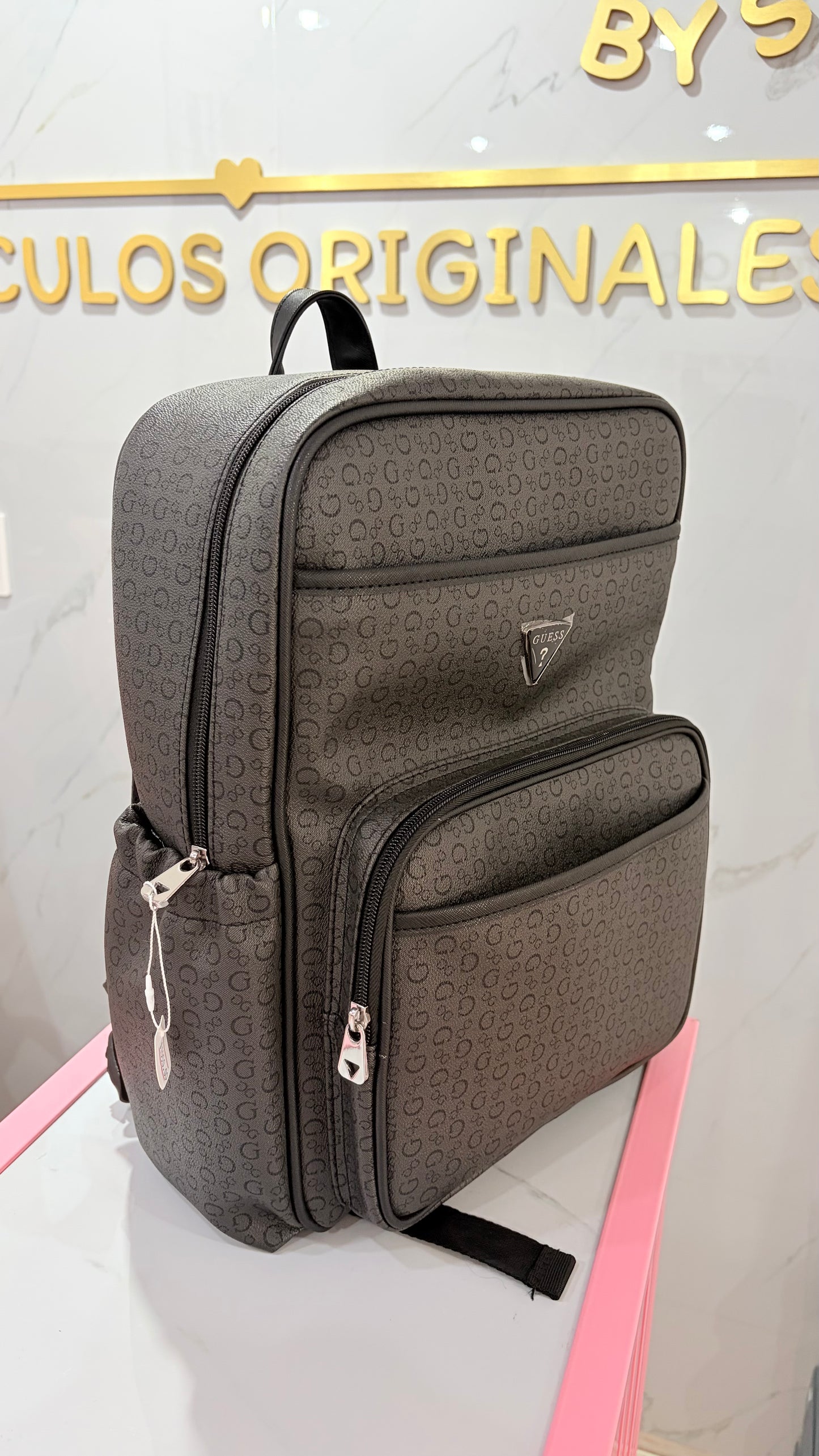 Mochila Pañalera Unisex Negra Guess