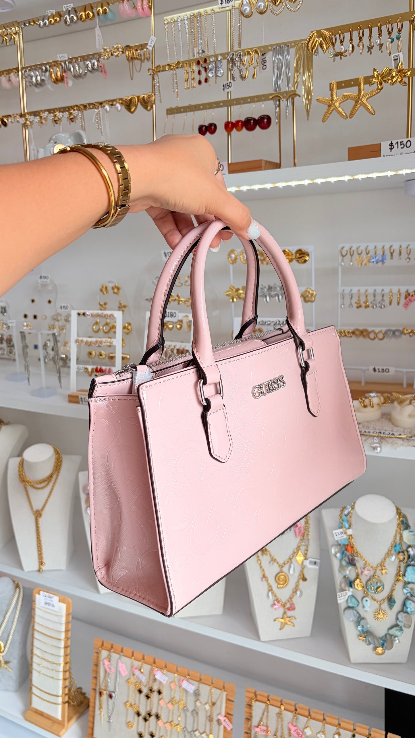 Bolsa Dama Tote Rosa Nude Guess