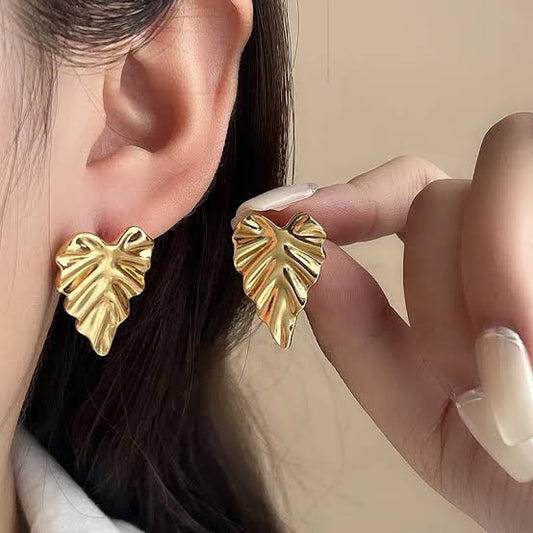 Aretes Hoja Corazón