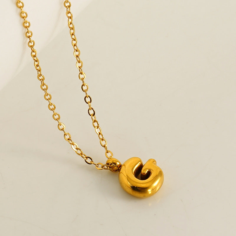 Collar Inicial Mini Dorado Acero