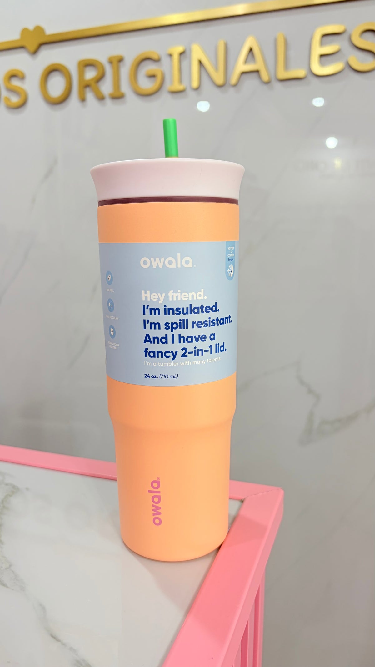 Termo Morado Y Nude 710 ml Owala