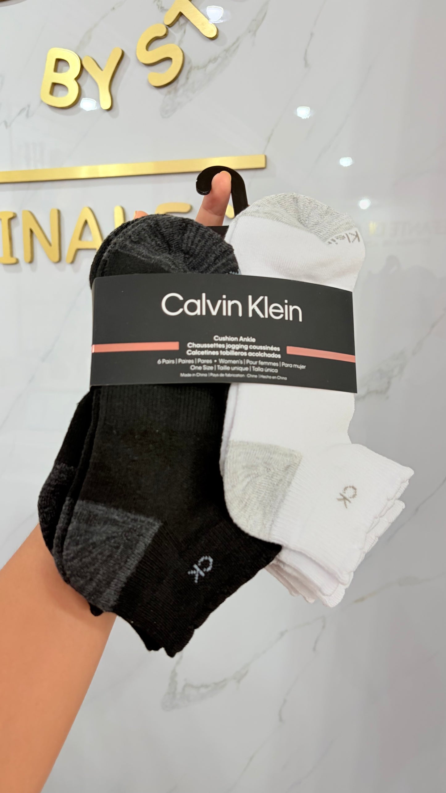 Calcetas Dama Blanco Y Negro Calvin Klein