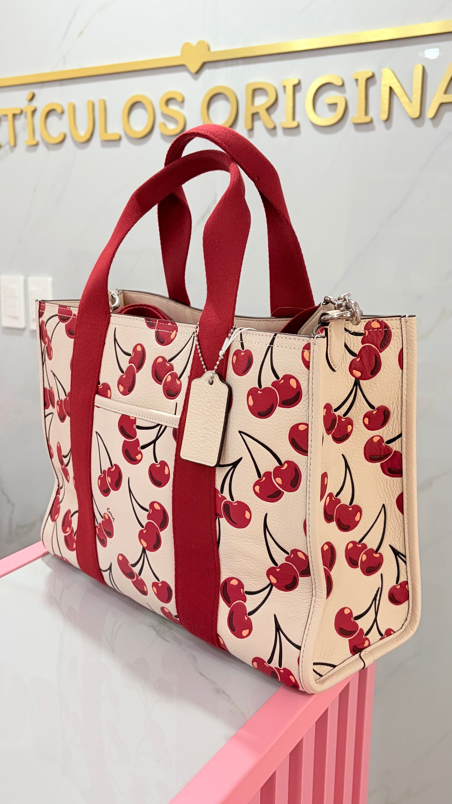 Bolsa Dama Tote Smith Cerezas🍒 Coach