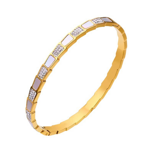 Brazalete Blanco Y Brillos