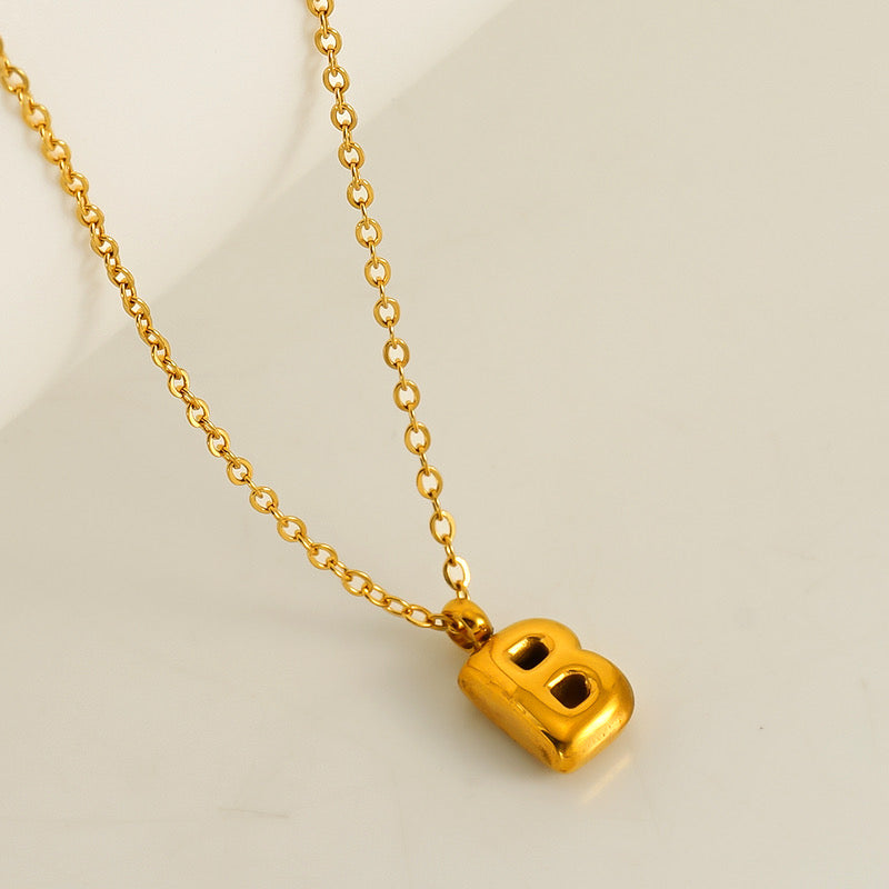 Collar Inicial Mini Dorado Acero