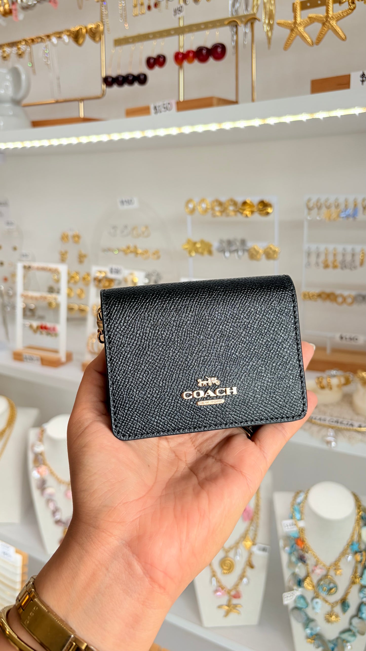 Mini Cartera Crossbody Dama Negra Coach