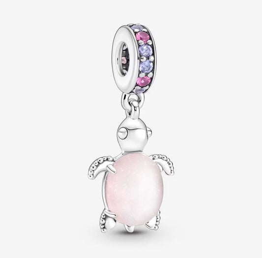 Charm Chapado Tortuga Rosa