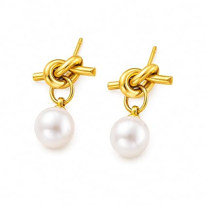 Aretes Nudo Y Perla