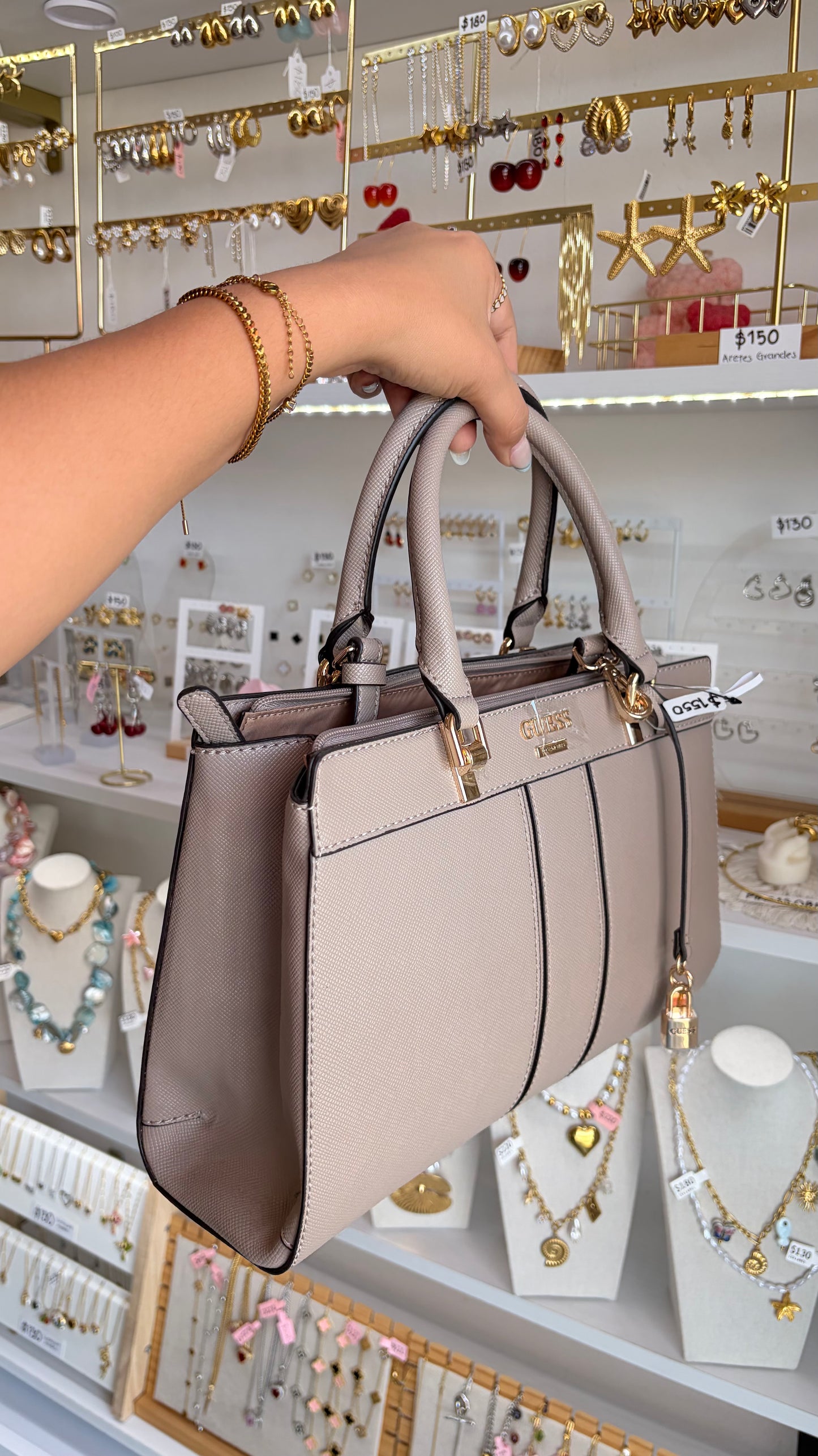 Bolsa Dama Mediana Nude Guess