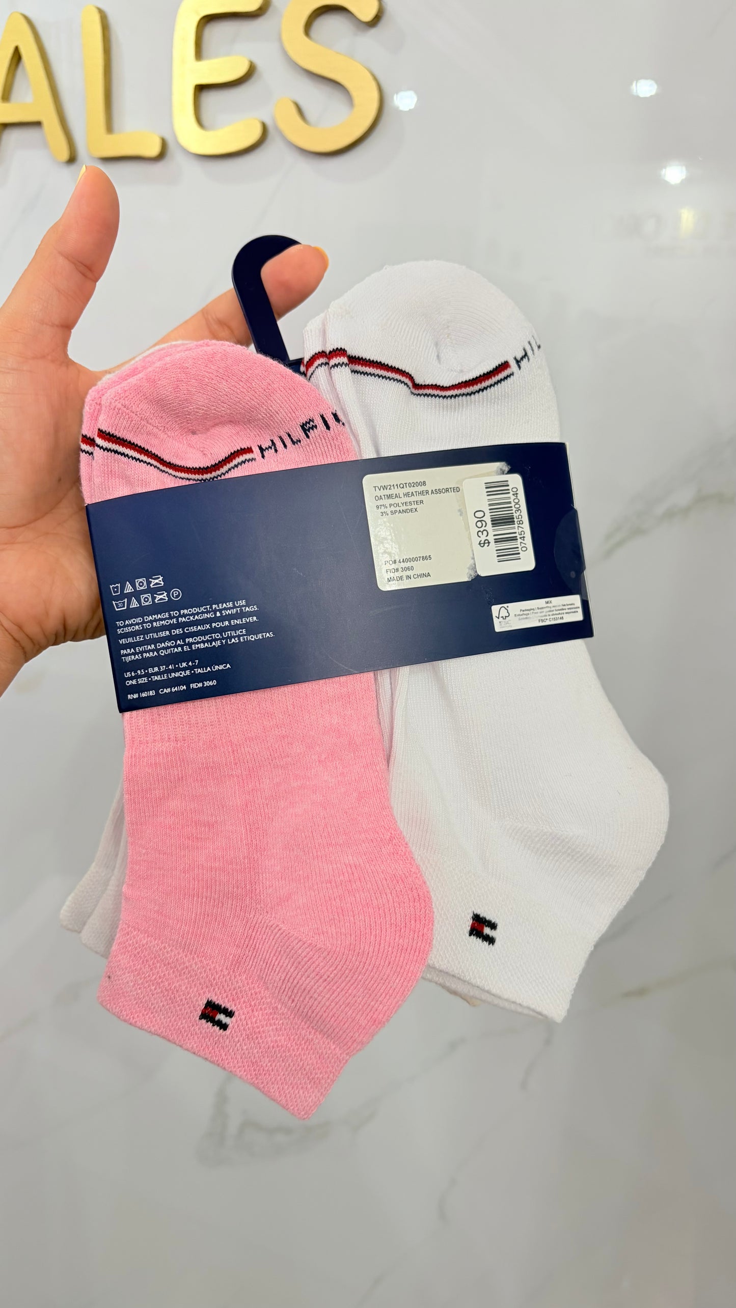 Calcetas Dama Blanco, Beige Y Negro Calvin Klein