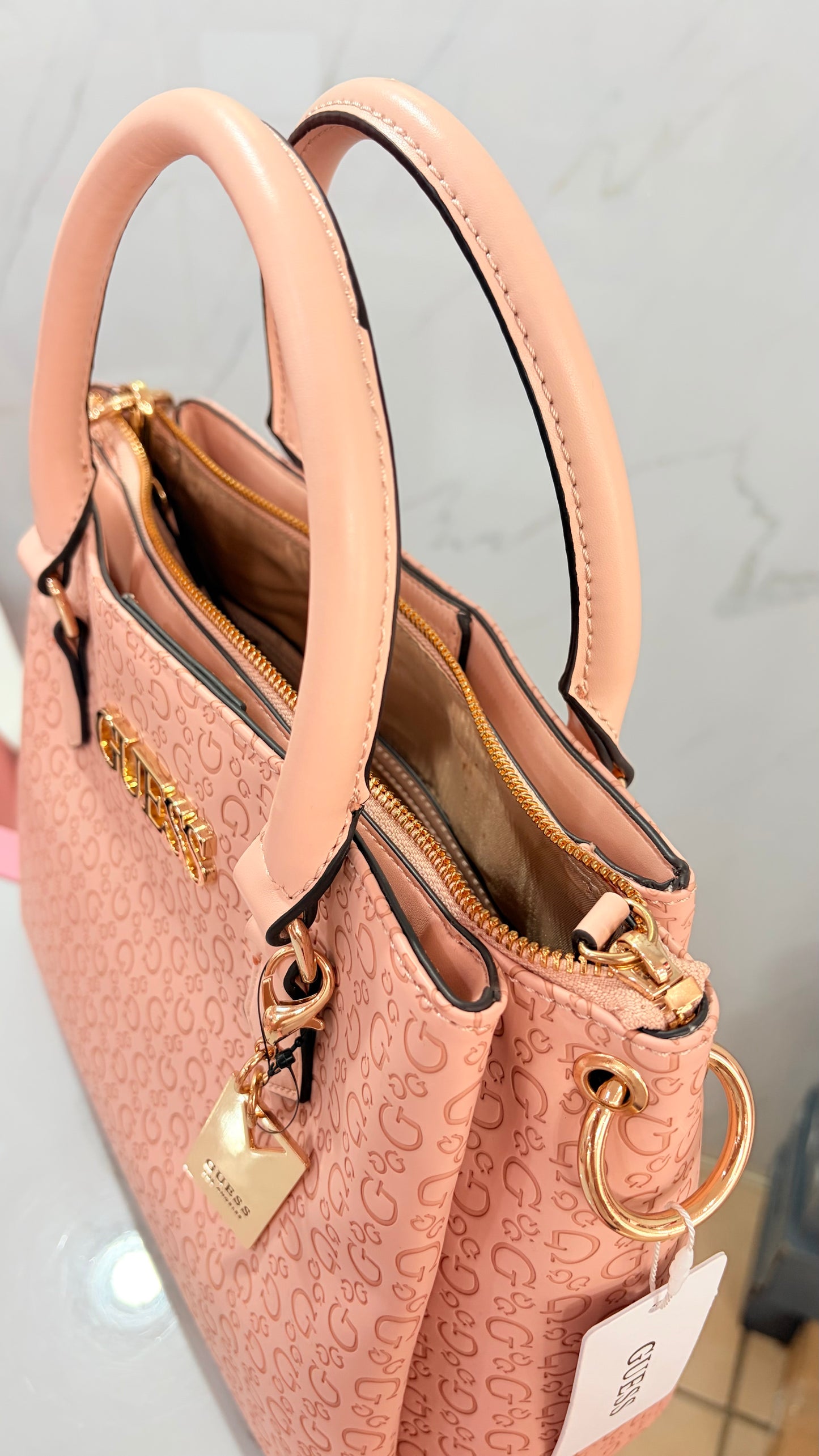 Bolsa Dama Crossbody Nude Guess