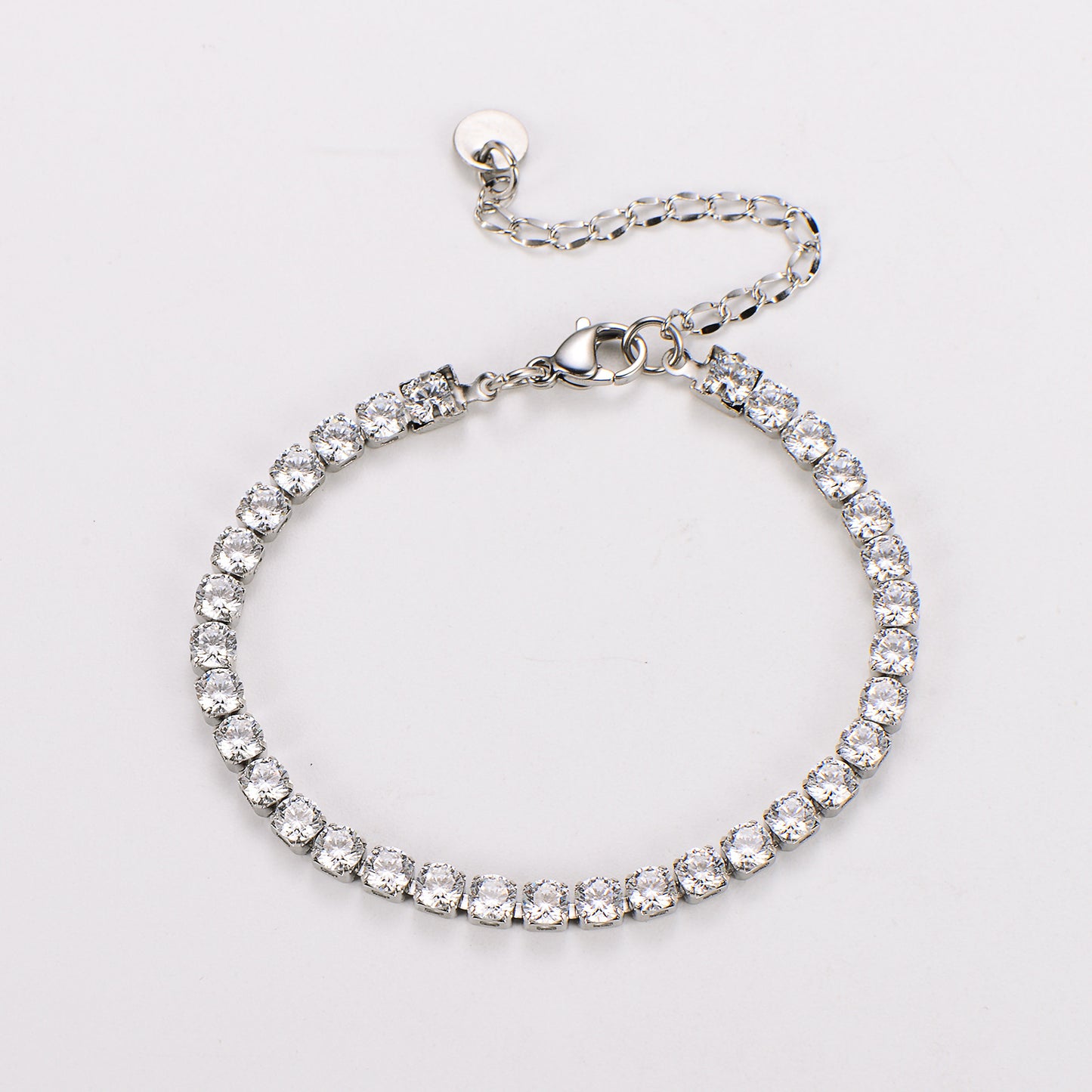 Pulsera Plateada Brillos
