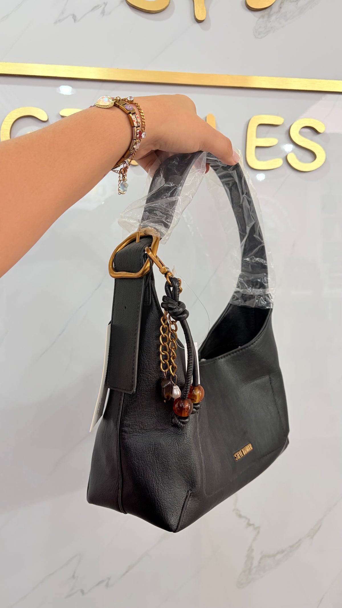 Bolsa Dama Hombro Negra Steve Madden