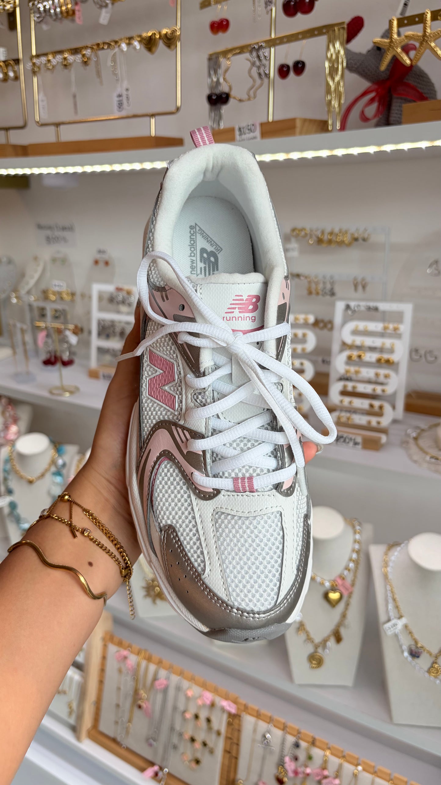 Tenis Blanco Y Rosa 5mx New Balance