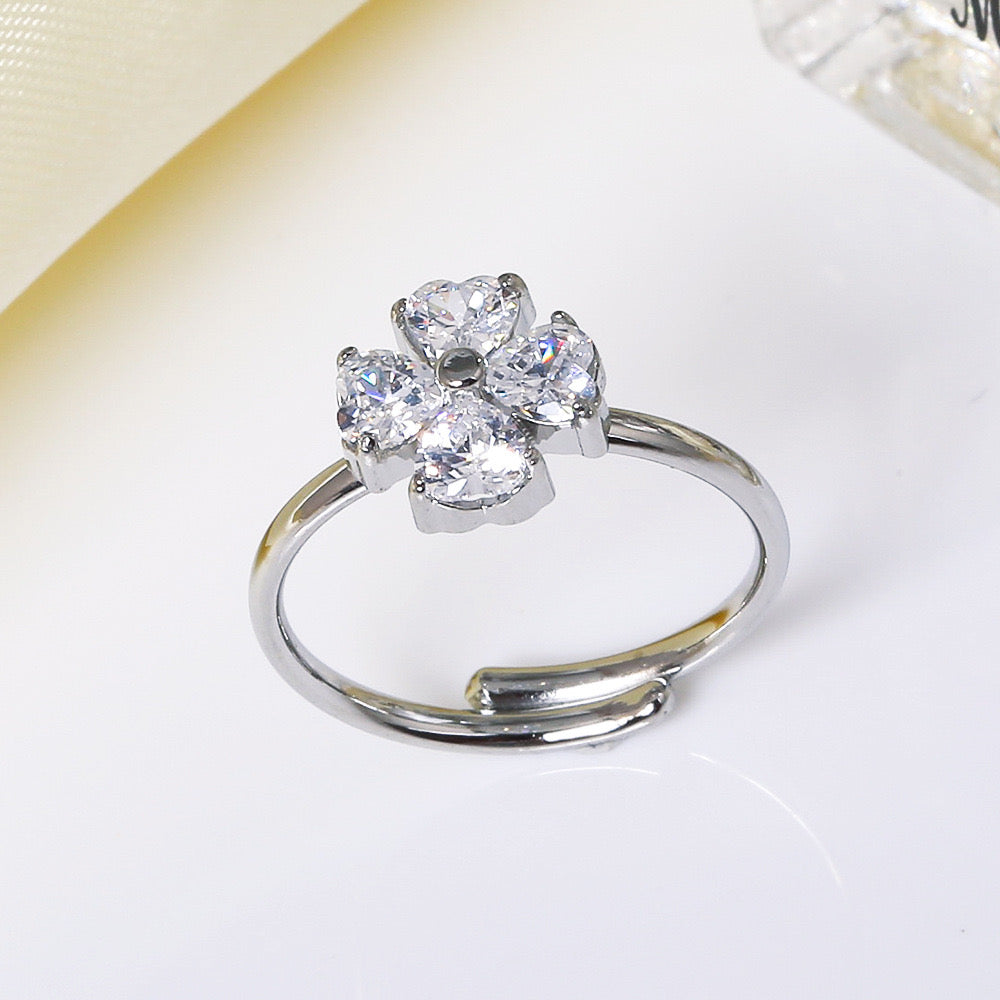 Anillo Flori Plateado