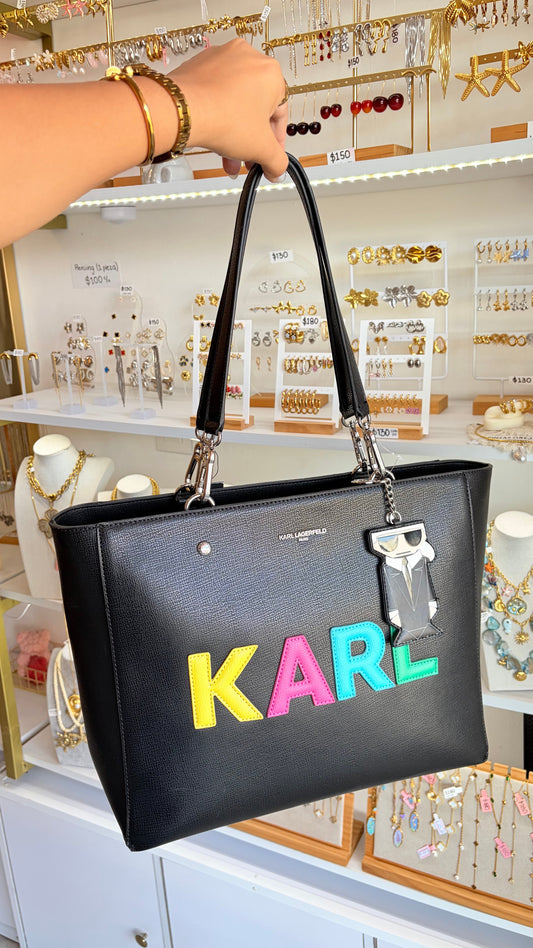 Bolsa Dama Tote Negro Karl Lagerfeld