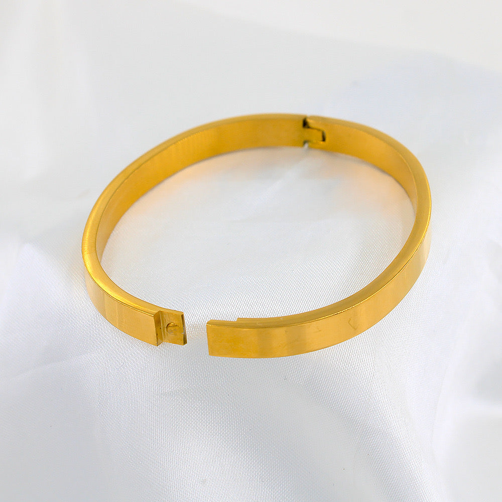 Brazalete Liso Dorado