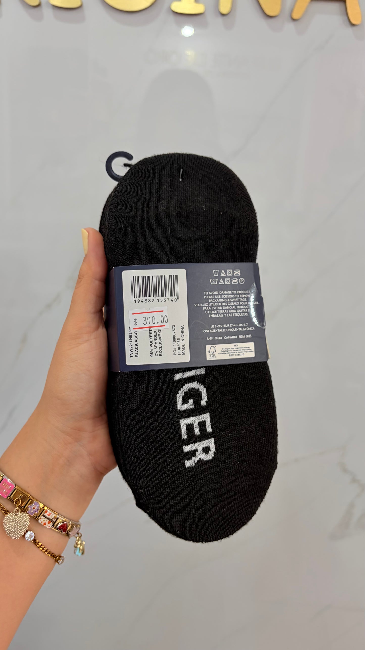 Calcetas Dama Negro Tommy Hilfiger