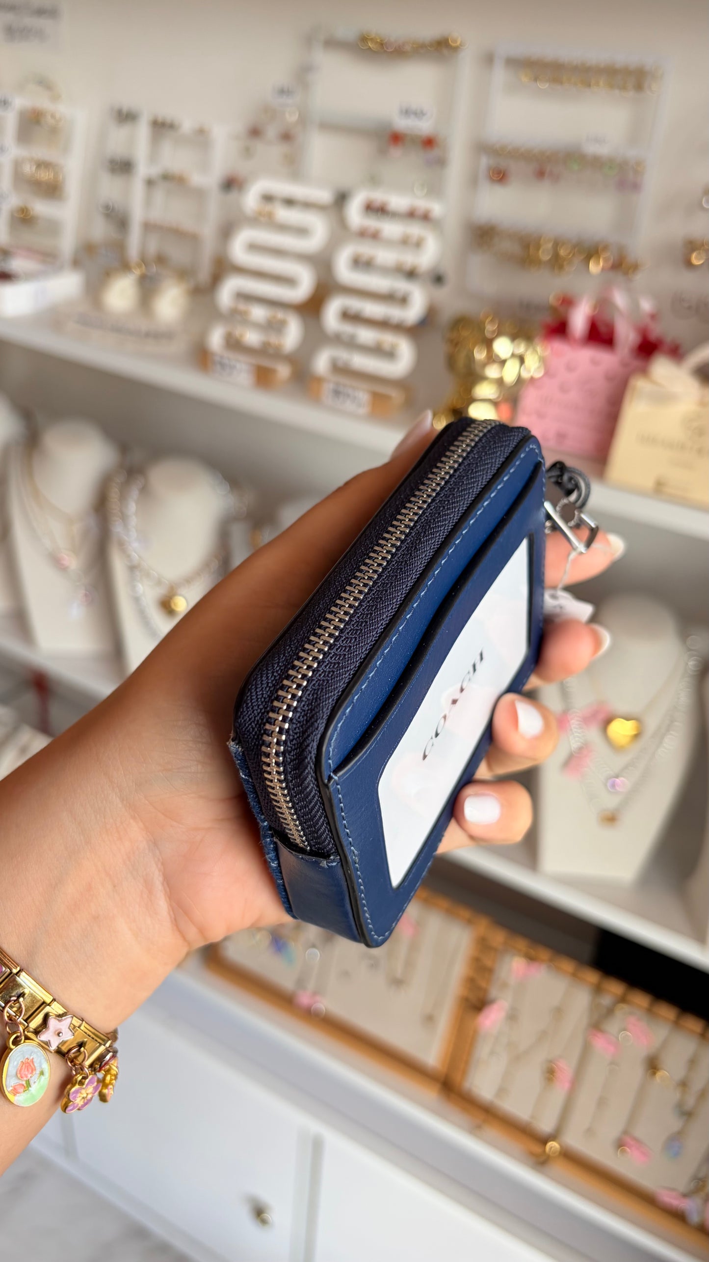 Zip Card Case Dama Mezclilla Coach