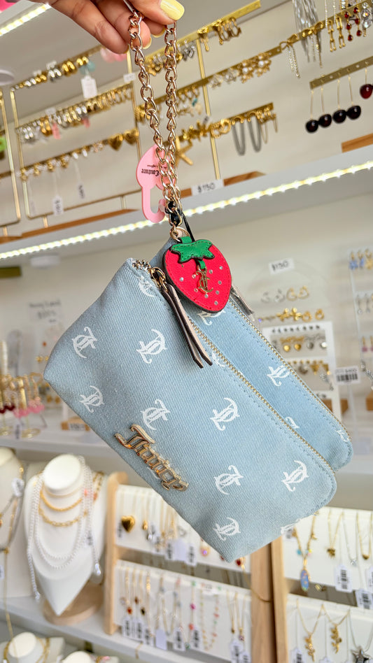 Muñequera Doble Jean Con Fresa Juicy Couture