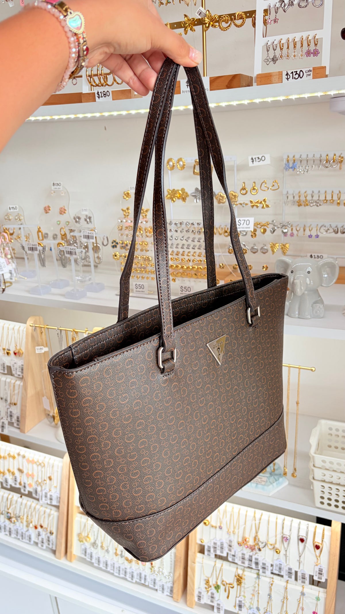 Bolsa Dama Chocolate Guess
