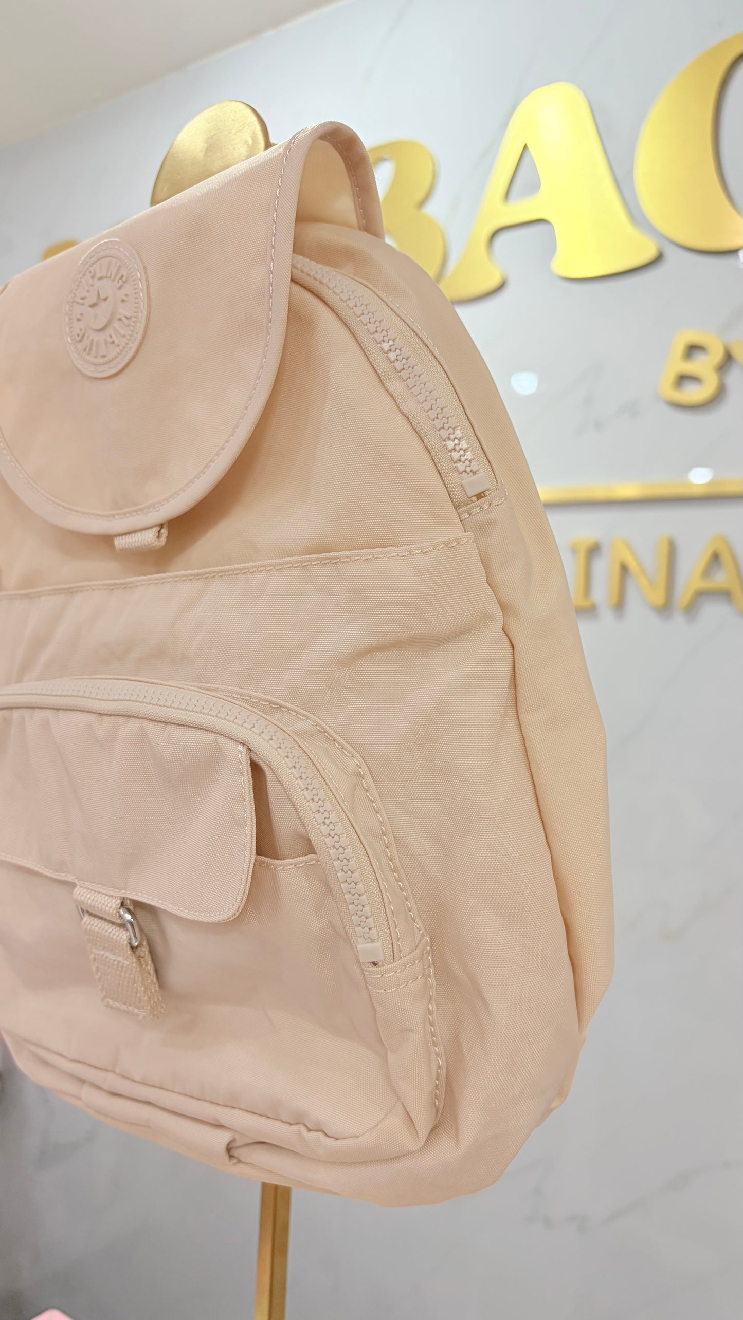 Mochila Unisex Beige Chica Kippling