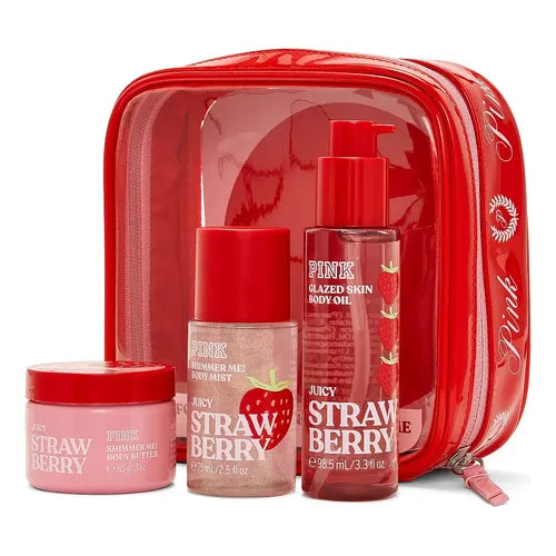 Set 3 Piezas Body Mist Shimmer, Body Oil Y Crema PINK