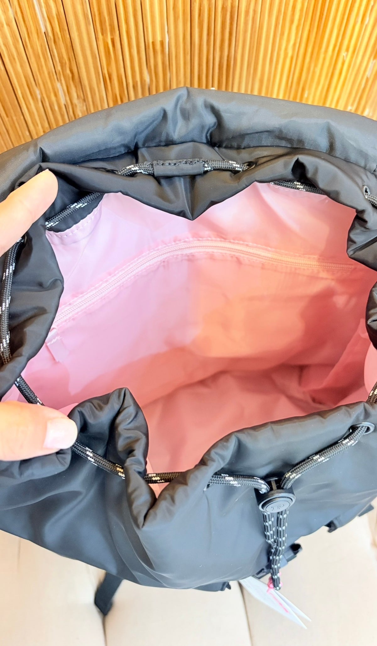 Mochila Dama Negra Grande PINK