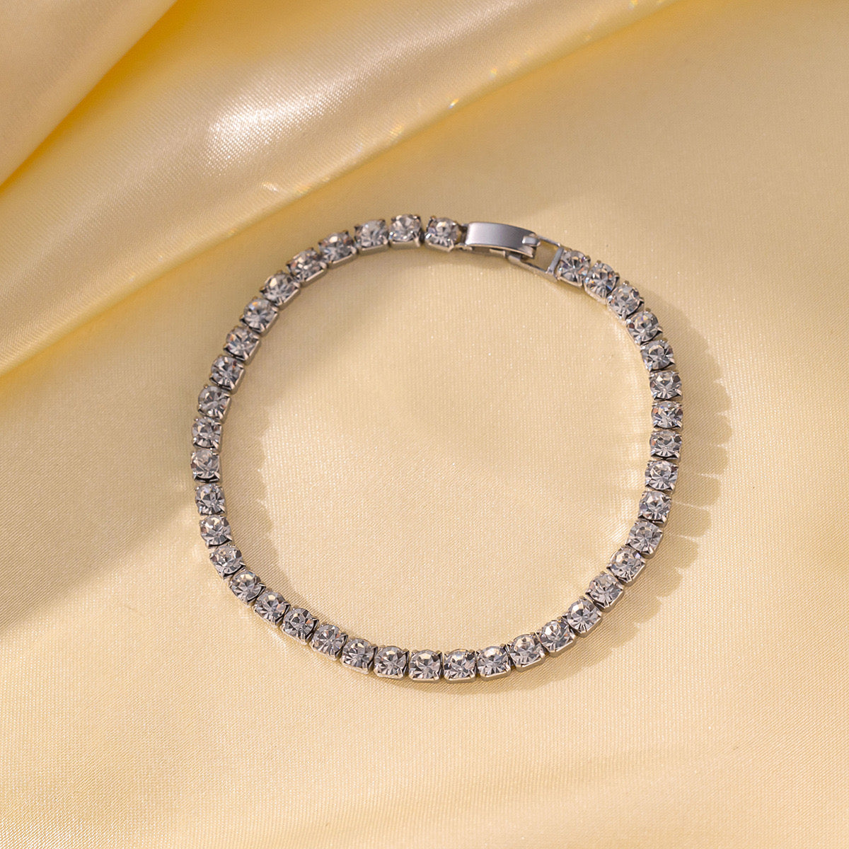 Pulsera Brillos Plateada