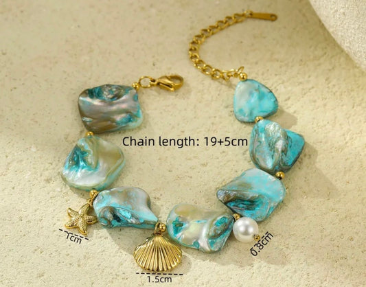 Pulsera Maxi Azul Concha