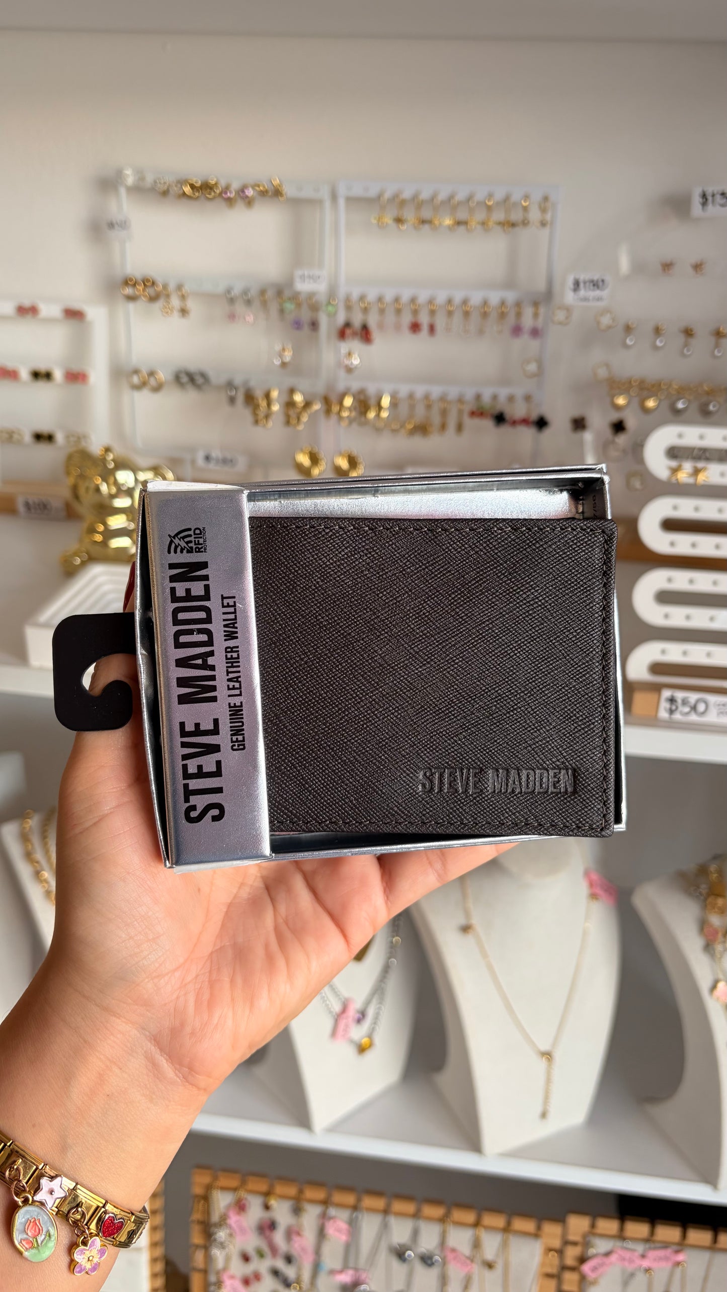 Cartera Caballero Chocolate Oscuro Steve Madden