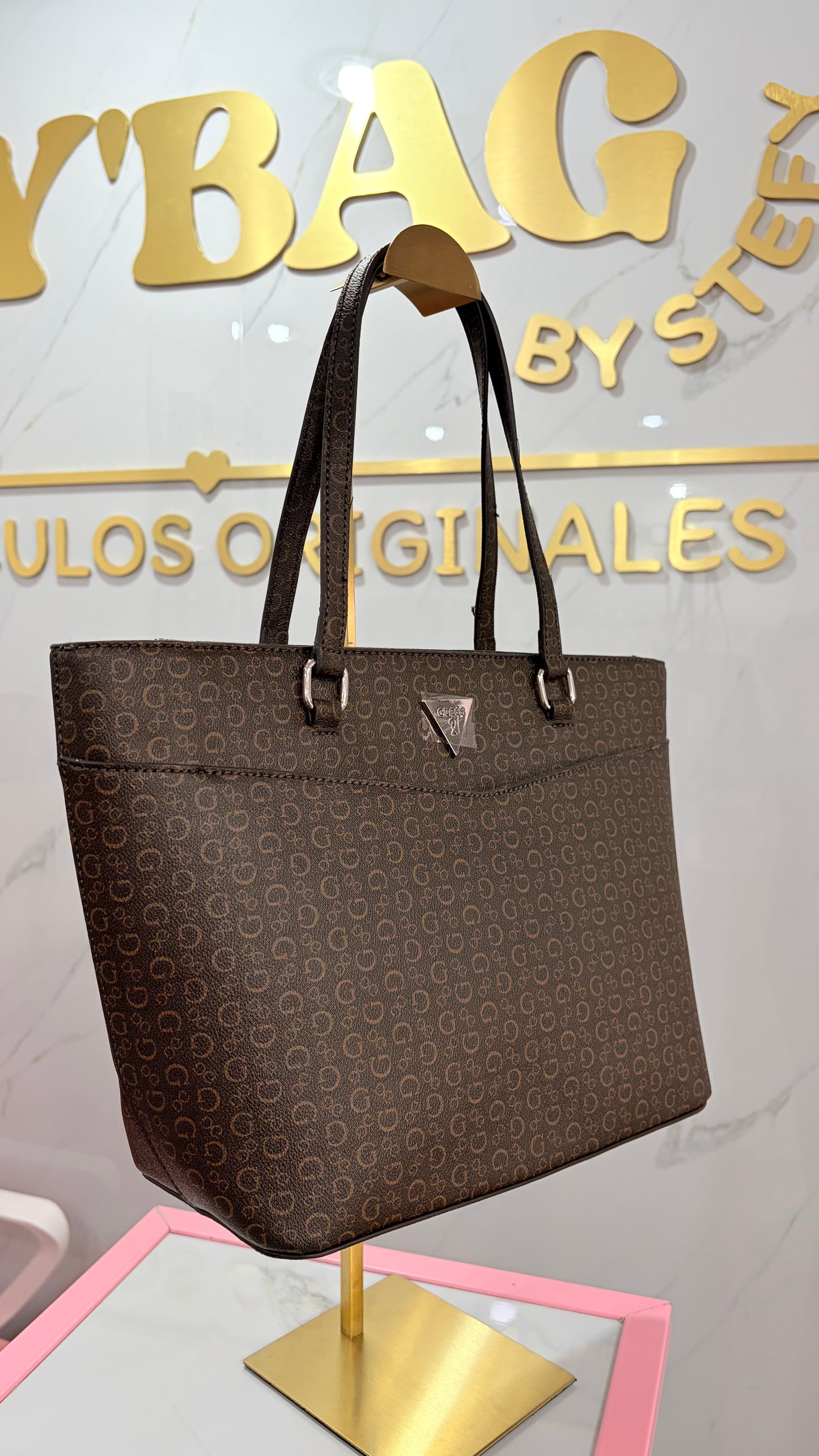 Bolsa Dama Tote Chocolate Guess