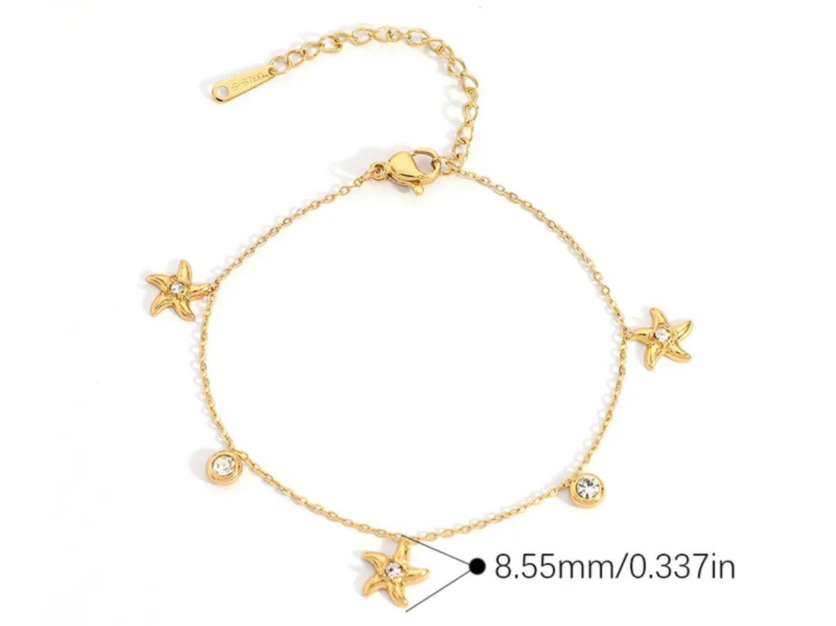 Pulsera Dijes Estrellas Marinas