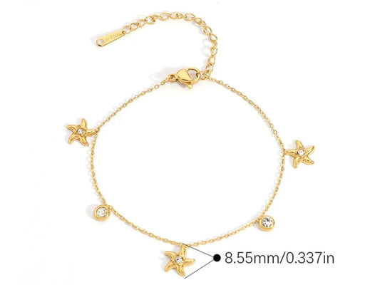 Pulsera Dijes Estrellas Marinas