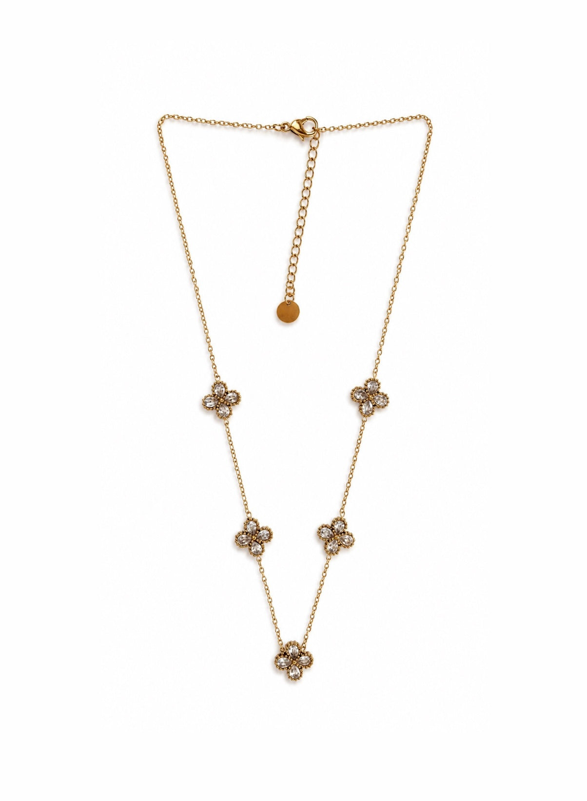 Collar Trébol Piedras
