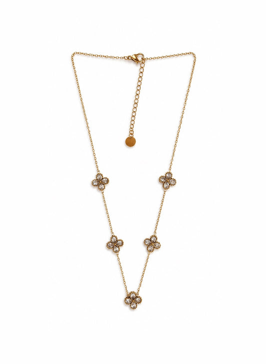 Collar Trébol Piedras
