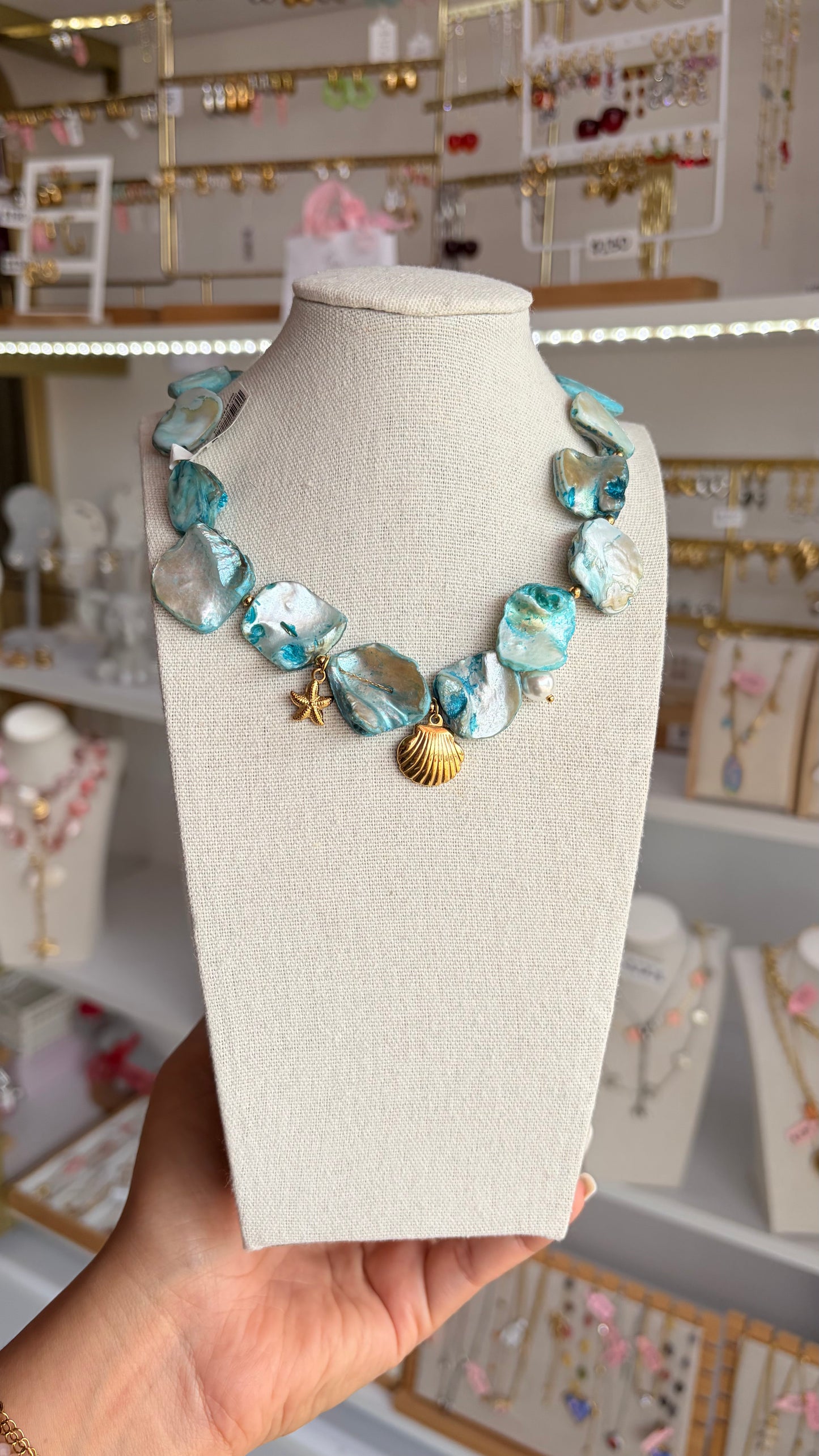 Collar Maxi Azul Concha