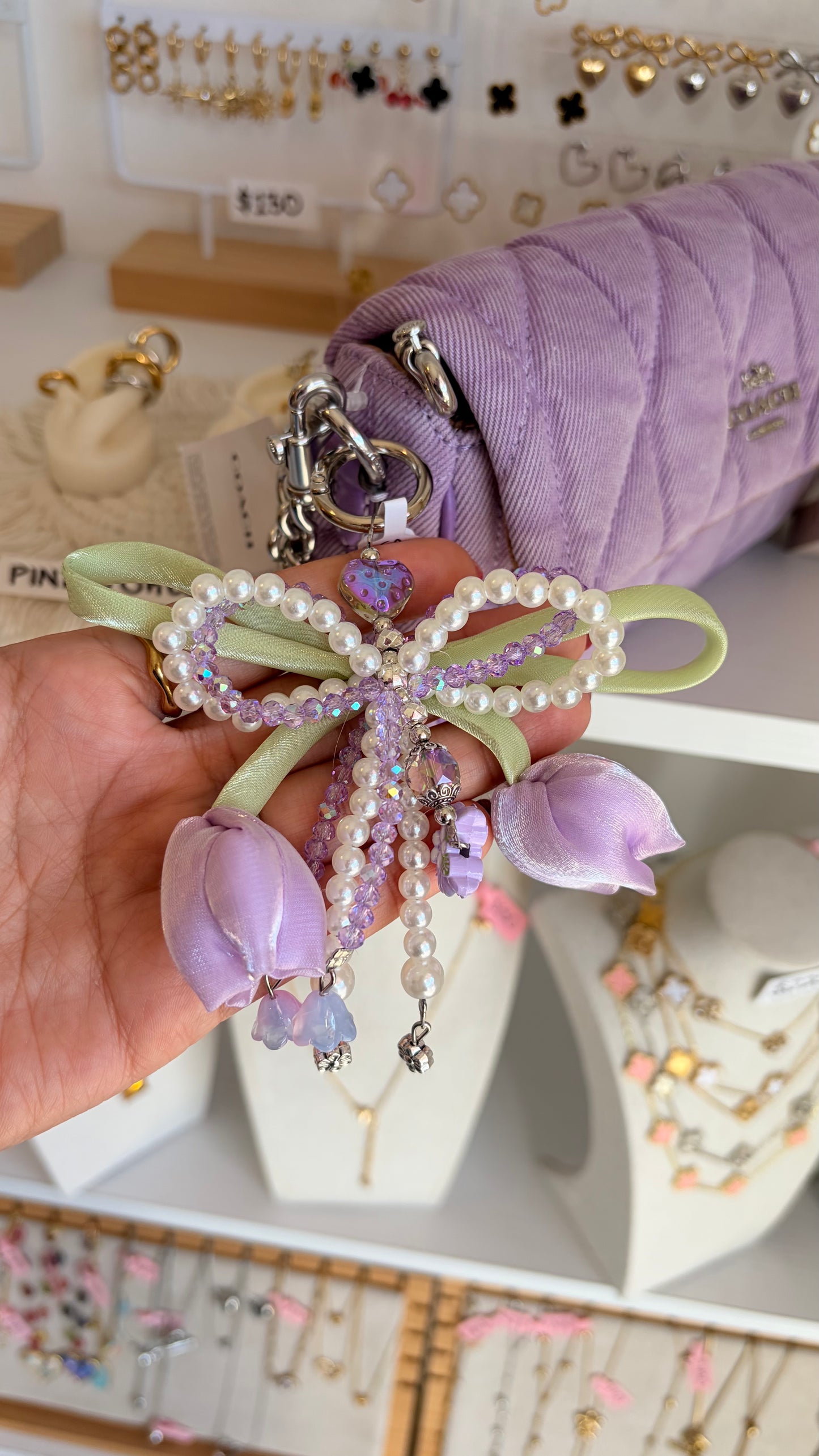 Llavero maxi tulipán morado